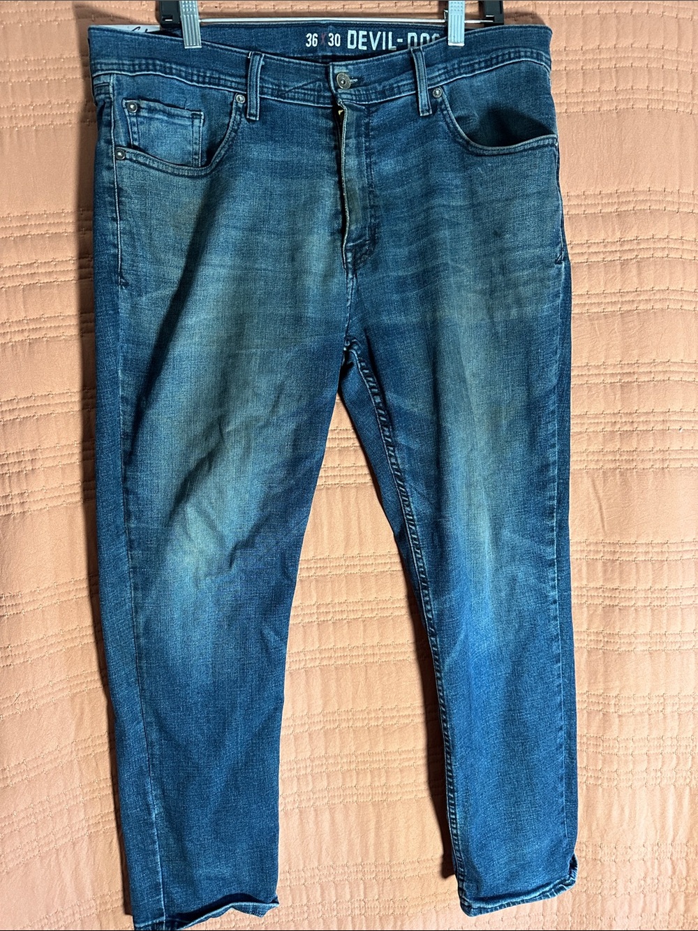 Devil-Dog Slim Straight Men's Jeans in Blue